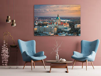 Wall Art | Aerial view of the Town Hall of Hannover