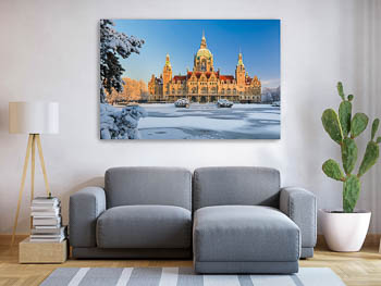 Wandbild | Rathaus von Hannover im Winter