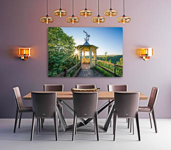 Wandbild | Aussichtspavillon Hoher Kleef im Harz bei Sonnenuntergang