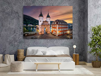 Wall Art | Sunrise at the old bridge in Heidelberg