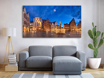 Wall Art | Panorama of the market square of Hildesheim