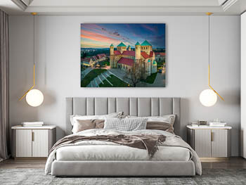 Wall Art | Michaeliskirche in Hildesheim during sunset