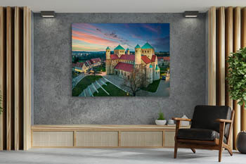 Wall Art | Michaeliskirche in Hildesheim during sunset