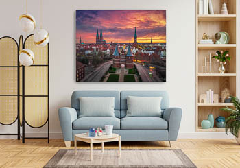 Wall Art | Sunrise at the Holstentor in Lübeck