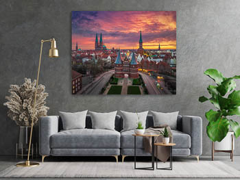 Wall Art | Sunrise at the Holstentor in Lübeck