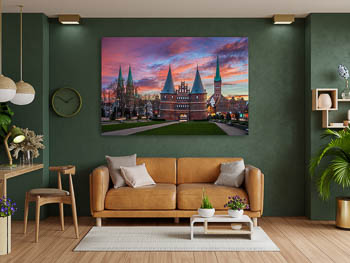 Wall Art | Sunrise at the Holstentor in Lübeck