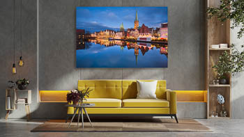 Wandbild | Altstadt von Lübeck mit Weihnachtsbeleuchtung