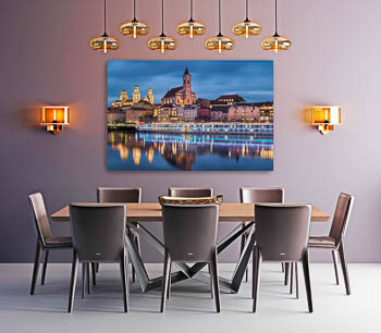 Wall Art | Old Town of Passau at night