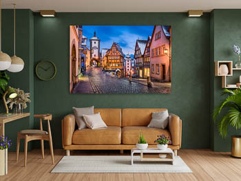 Wall Art | Rothenburg ob der Tauber on a winter night