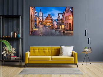 Wall Art | Rothenburg ob der Tauber on a winter night