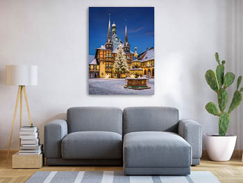 Wandbild | Rathaus von Wernigerode im Winter
