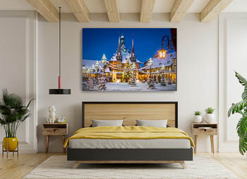 Wandbild | Rathaus von Wernigerode im Winter