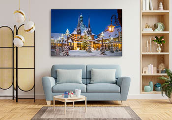 Wandbild | Rathaus von Wernigerode im Winter