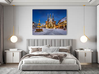 Wall Art | Town Hall of Wernigerode during winter