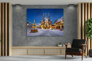 Wall Art | Town Hall of Wernigerode during winter