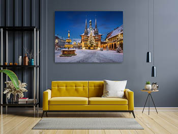 Wall Art | Town Hall of Wernigerode during winter