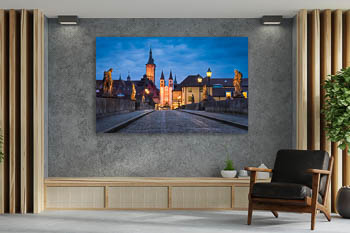 Wandbild | Altstadt von Würzburg bei Nacht
