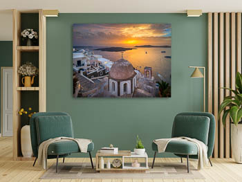 Wall Art | Sunset on Santorini in Greece