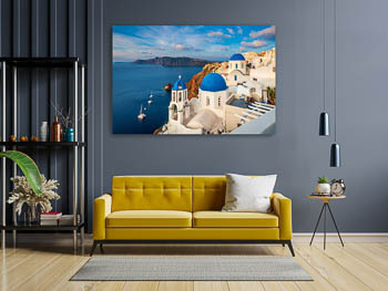 Wandbild | Santorin in Griechenland an einem sonnigen Tag