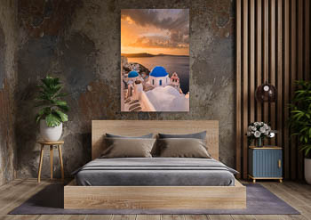 Wall Art | Sunrise on Santorini in Greece