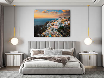 Wandbild | Sonnenuntergang auf Santorin in Griechenland