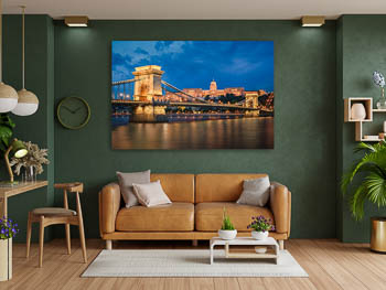 Wall Art | Buda Castle and Chain Bridge in Budapest