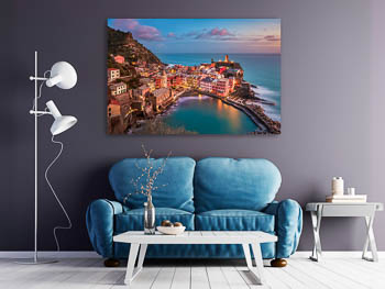 Wandbild | Abends in Vernazza in Cinque Terre