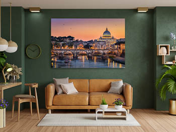 Wall Art | Sunset at Basilica St Peter in Rome