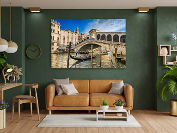 Wall Art | Gondola at the Rialto bridge in Venice