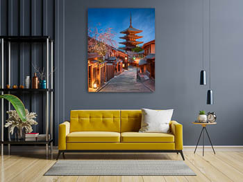 Wandbild | Pagode bei Nacht in Kyoto, Japan