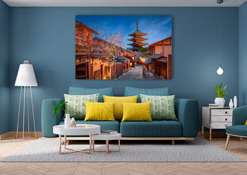 Wall Art | Pagoda at night in Kyoto, Japan