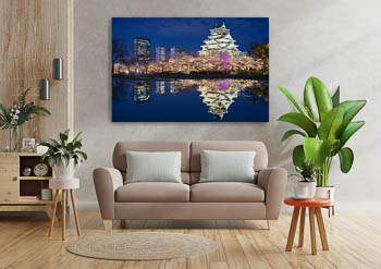 Wall Art | Castle of Osaka at night