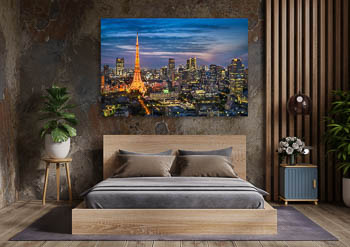 Wall Art | Night skyline of Tokyo