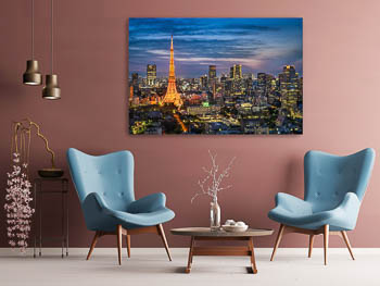 Wall Art | Night skyline of Tokyo