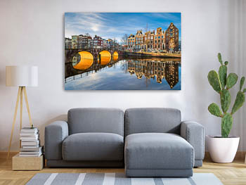 Wandbild | Sonniger Morgen in Amsterdam
