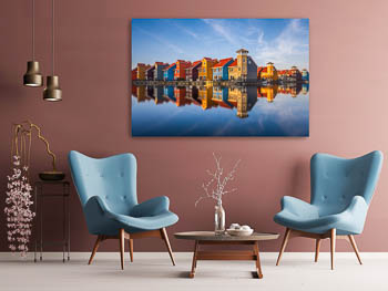 Wall Art | Colorful buildings in Groningen