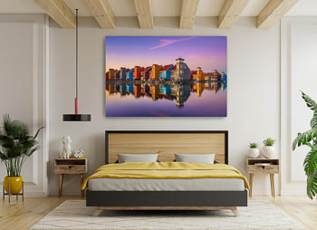 Wall Art | Colorful buildings in Groningen