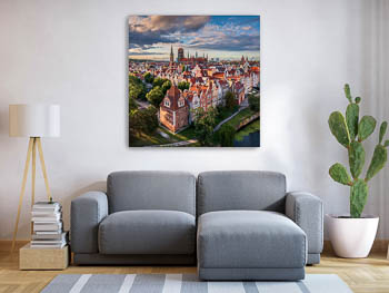 Wall Art | Old town of Gdansk from above