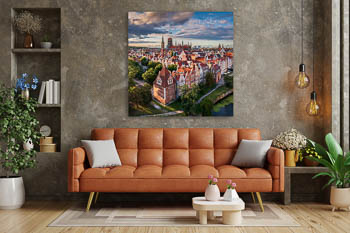Wall Art | Old town of Gdansk from above