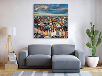 Wandbild | Altstadt von Danzig von oben