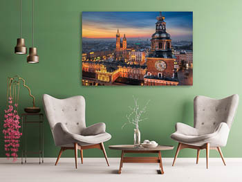 Wandbild | Altstadt von Krakau bei Sonnenaufgang