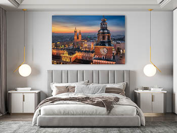 Wall Art | Old town of Krakow at sunrise