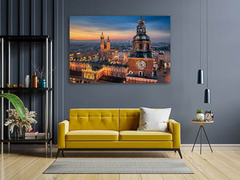 Wandbild | Altstadt von Krakau bei Sonnenaufgang