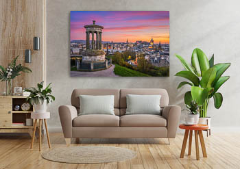 Wandbild | Edinburgh zum Sonnenuntergang