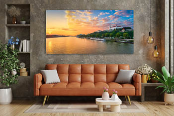 Wall Art | Danube and castle of Bratislava