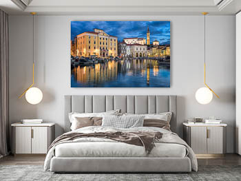 Wandbild | Hafen von Piran bei Nacht