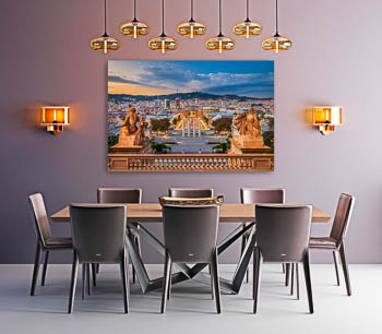 Wall Art | Sunset view of Barcelona