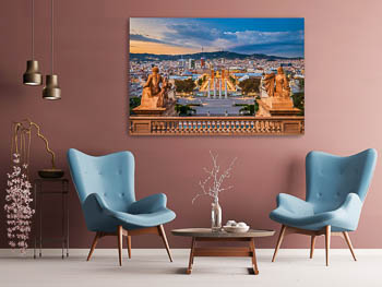 Wall Art | Sunset view of Barcelona