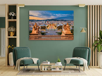 Wall Art | Sunset view of Barcelona