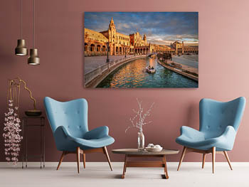 Wall Art | Plaza de Espana in Seville at sunset